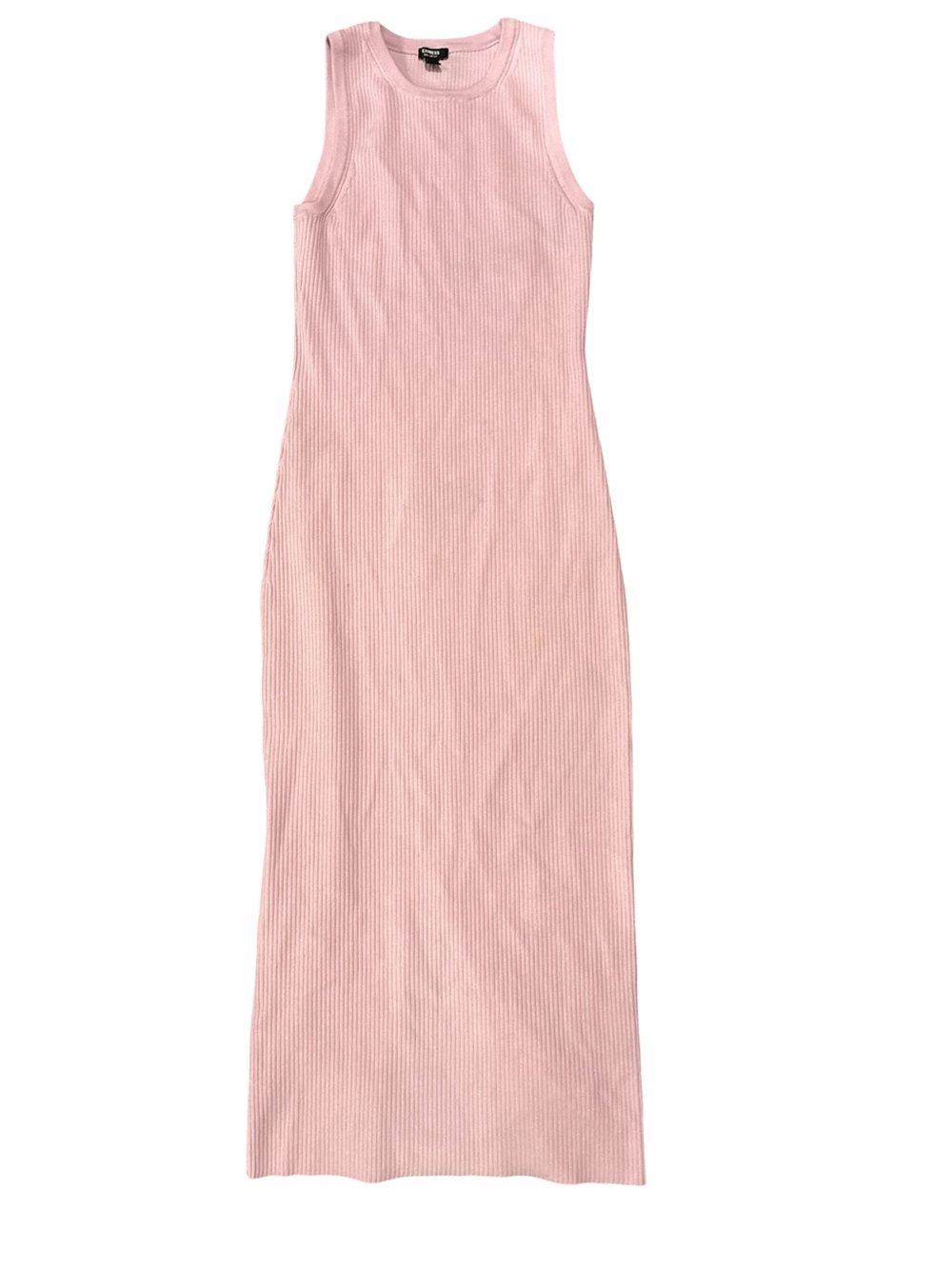 Express Ribbed Sleeveless Maxi Dress - Light Pink